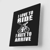 Motivierend Fahrradkurse Quadratische Wanduhr (Winkel)