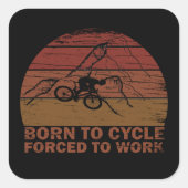 Motivierend Fahrradkurse Quadratischer Aufkleber (Vorderseite)