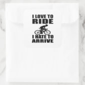 Motivierend Fahrradkurse Quadratischer Aufkleber (Tasche)