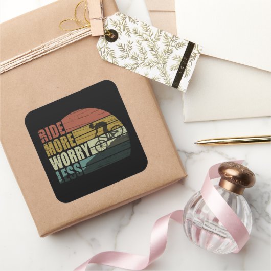 Motivierend Fahrradkurse Quadratischer Aufkleber (Schenken)