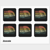 Motivierend Fahrradkurse Quadratischer Aufkleber (Blatt)