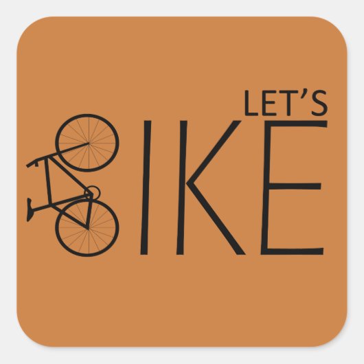 Motivierend Fahrradkurse Quadratischer Aufkleber (Vorderseite)