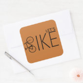 Motivierend Fahrradkurse Quadratischer Aufkleber (Umschlag)
