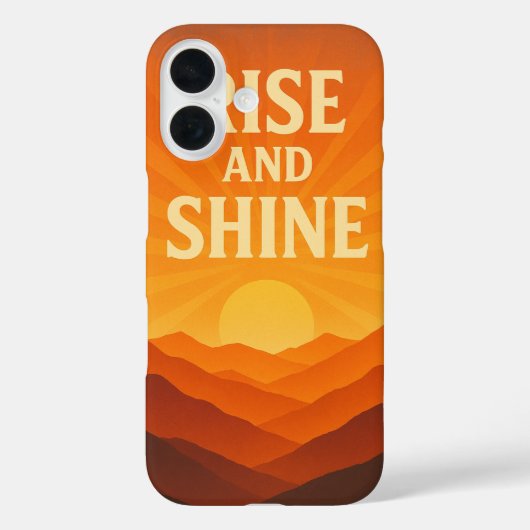 Motivierend Fall Rise und Shine Sunrise Case-Mate iPhone Hülle (Rückseite)