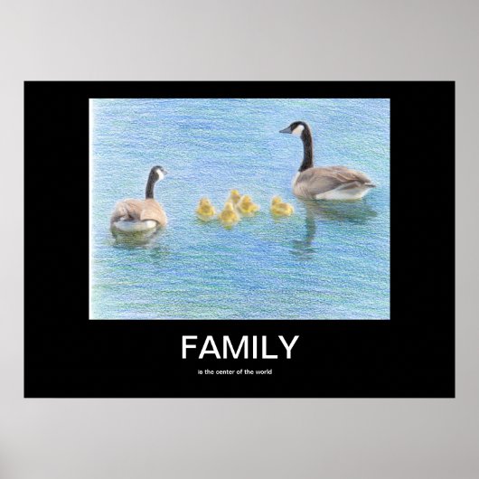 Motivierend Familienposter Poster (Vorne)