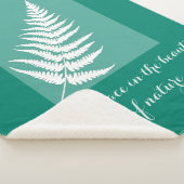 Motivierend Farfern Boho green Sherpadecke (3/4)