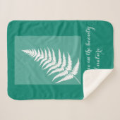 Motivierend Farfern Boho green Sherpadecke (Vorderseite (Horizontal))