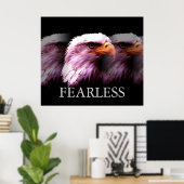 Motivierend Fearless American Bald Eagle Poster (Heimbüro)