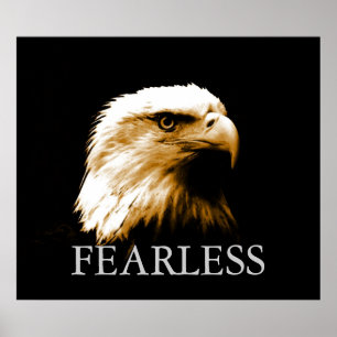 Motivierend Fearless American Bald Eagle Poster