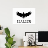 Motivierend Fearless Leader Landing Eagle Poster (Heimbüro)