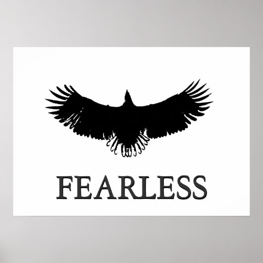 Motivierend Fearless Leader Landing Eagle Poster (Vorne)