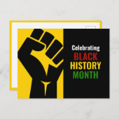 Motivierend Feiern im Monat der Schwarzen Geschich Postkarte (Vorne/Hinten)