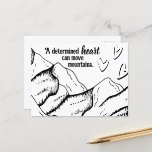 Motivierend festgestelltes Herz kann Berge bewegen Postkarte