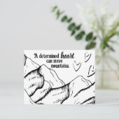 Motivierend festgestelltes Herz kann Berge bewegen Postkarte (Stehend Vorderseite)