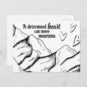 Motivierend festgestelltes Herz kann Berge bewegen Postkarte (Vorne/Hinten)