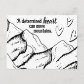 Motivierend festgestelltes Herz kann Berge bewegen Postkarte (Vorderseite)