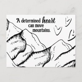 Motivierend festgestelltes Herz kann Berge bewegen Postkarte