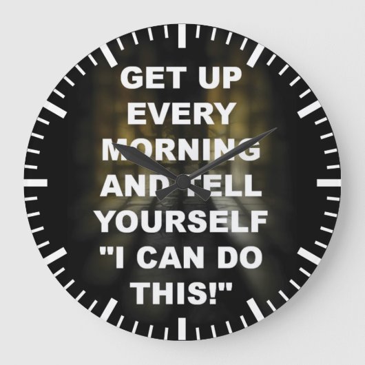 Motivierend Fitness Große Wanduhr (Vorderseite)