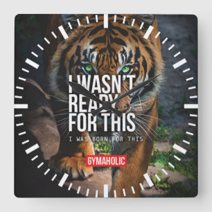 Motivierend Fitness Quadratische Wanduhr