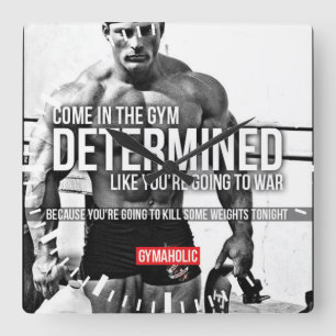 Motivierend Fitness Quadratische Wanduhr