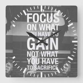 Motivierend Fitness Quadratische Wanduhr