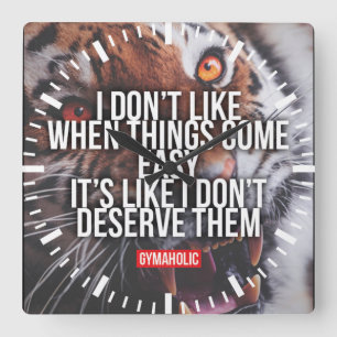 Motivierend Fitness Quadratische Wanduhr