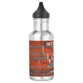 Motivierend Fitness-Workout Edelstahlflasche (Links)