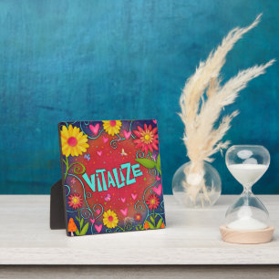 Motivierend florale Trendy Vitalize Inspirivity Fotoplatte
