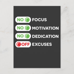 Motivierend Fokusmotivation Dedication Exceptions  Postkarte