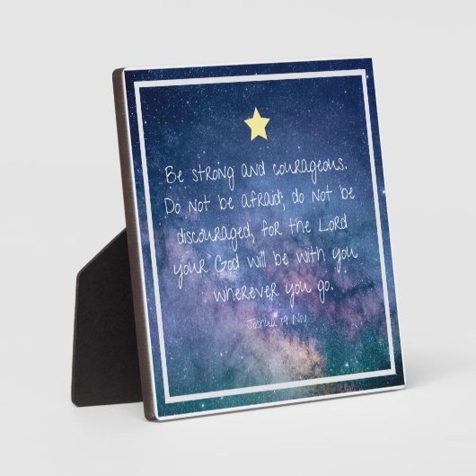 Motivierend Förderung von Bibelverse-Zitatstars Fotoplatte (Vorderseite)