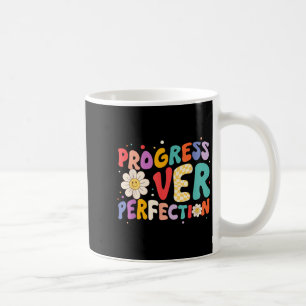 Motivierend Fortschritt gegenüber Perfektionallehr Kaffeetasse