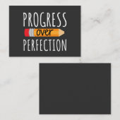 Motivierend Fortschritt über Perfektion Visitenkarte (Vorne/Hinten)