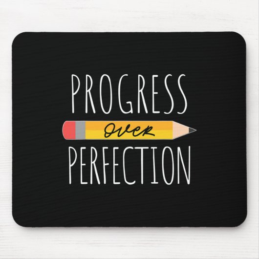 Motivierend Fortschritt über Perfektion zurück nac Mousepad (Vorne)