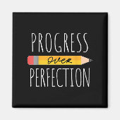 Motivierend Fortschritt über Perfektion zurück zum Magnet (Vorne)