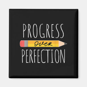 Motivierend Fortschritt über Perfektion zurück zum Magnet