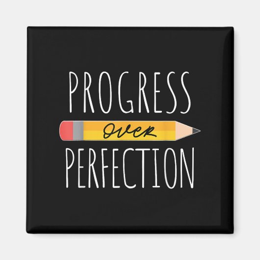 Motivierend Fortschritt über Perfektion zurück zum Magnet (Vorne)