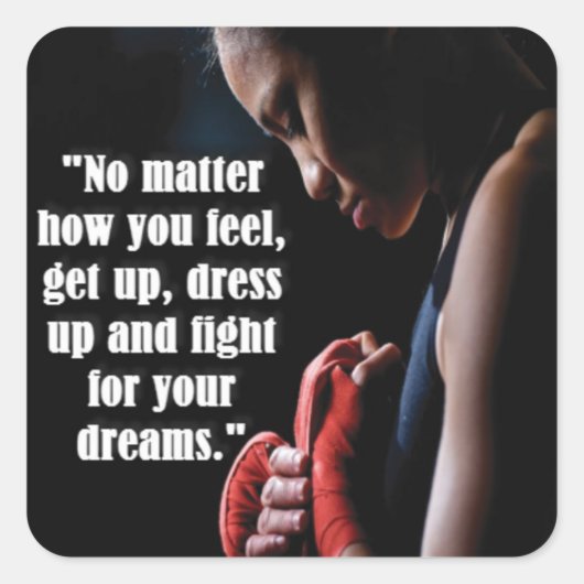 Motivierend Frauenarbeit Quadratischer Aufkleber (Vorderseite)