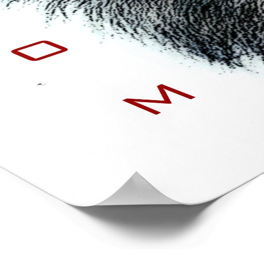 Motivierend Freedom Courage Wolf Poster Print (Ecke)