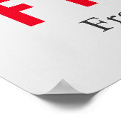 Motivierend Freiheitsangebot Wolf Pop Art Grau Rot Poster (Ecke)