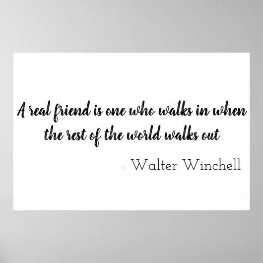 ❤ motivierend Freunde Zitat von Poster (Vorne)