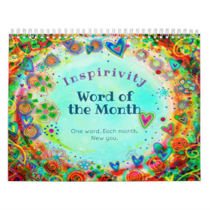 Motivierend fröhliche Spaß-Inspirivity ONE WORD Kalender