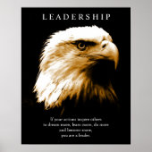 Motivierend Führung Bald amerikanischer Adler Poster (Vorne)