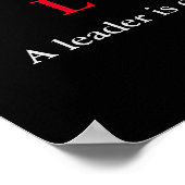 Motivierend Führung bei Schwarz und Weißem Adler Poster (Ecke)