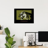 Motivierend Führung Tiger Face Poster Print (Heimbüro)