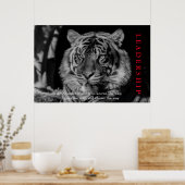 Motivierend Führung von Black & White Tiger Poster (Küche)