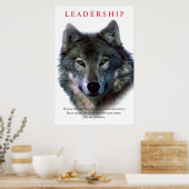 Motivierend Führung Wolf Augen Poster (Küche)