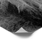 Motivierend Führungslion Schwarz/Weiß Poster (Ecke)