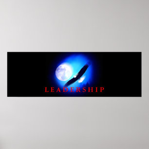 Motivierend Führungsrolle beim Flying Eagle Blue P Poster