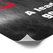 Motivierend Führungsrolle in Schwarz/Weiß Poster (Ecke)