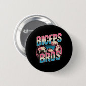 Motivierend Funny Gym Spaß Biceps Gains Biceps B Button (Vorne & Hinten)